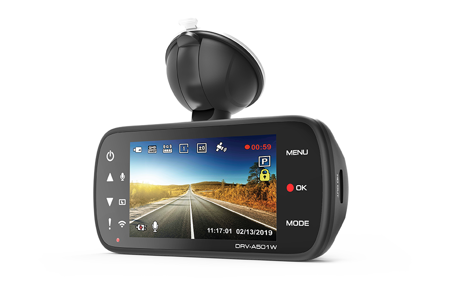 Kenwood 2Ch Wifi Dash Cam Qhd Stand Alone DRV-A501WDP