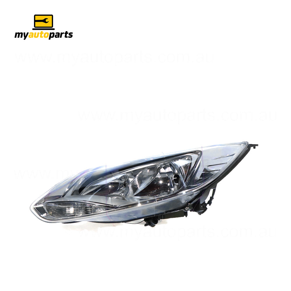 APG All Crash Chrome Head Lamp Passenger Side OEM Suits Ford Focus LW 2012 to 2015 FOD-21033LHG