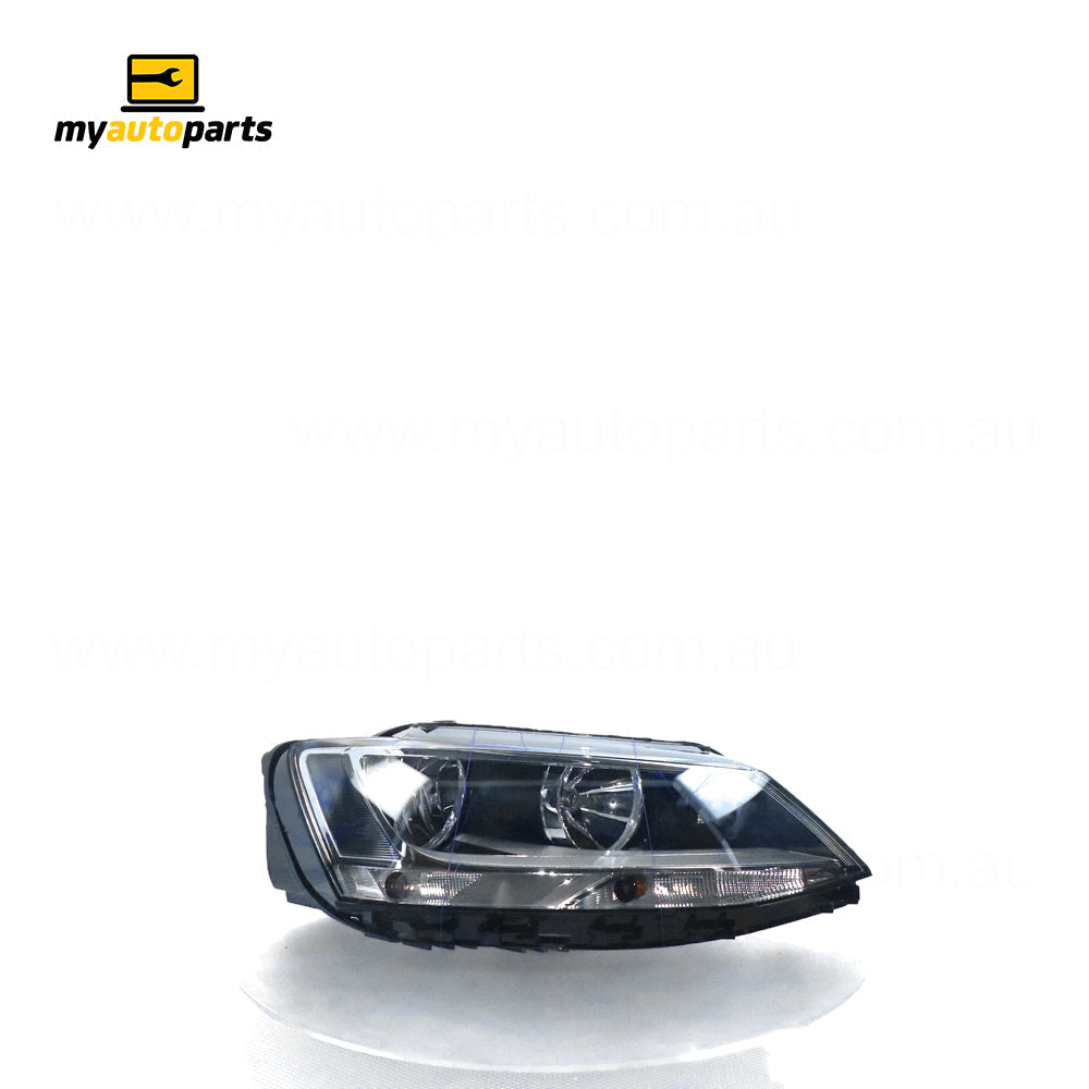 APG All Crash Halogen Manual Adjust Head Lamp Drivers Side OES Suits Volkswagen Jetta 1B 2011 to 2017 VJU-21030RHP