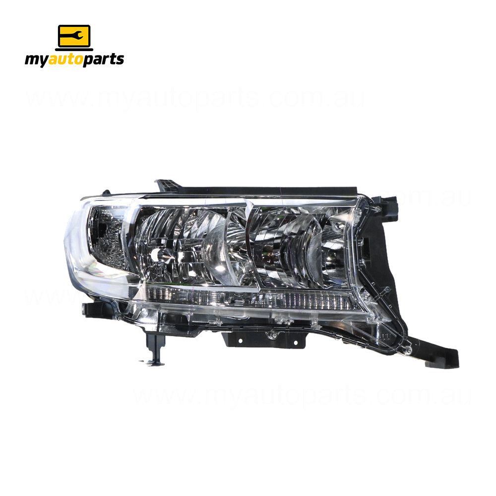 APG All Crash Halogen Head Lamp Drivers Side OEM Suits Toyota Landcruiser GX VDJ200 2015 to 2021 TLJ-21034RHG