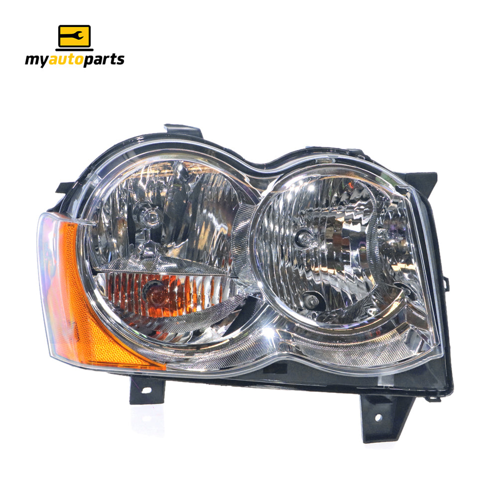 APG All Crash Halogen Head Lamp Drivers Side OEM Suits Jeep Grand Cherokee WH 2005 to 2011 JCF-21032RHG