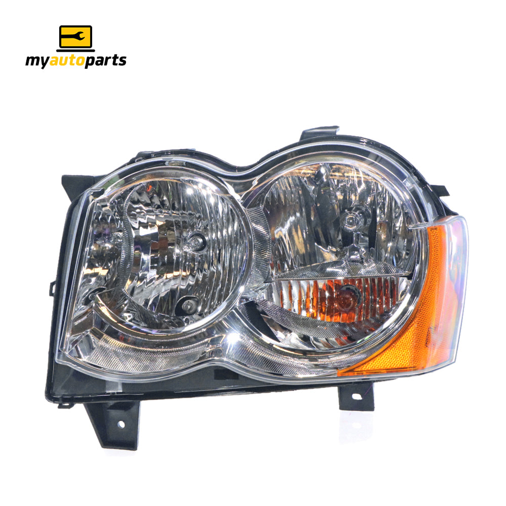 APG All Crash Halogen Head Lamp Passenger Side OEM Suits Jeep Grand Cherokee WH 2005 to 2011 JCF-21032LHG
