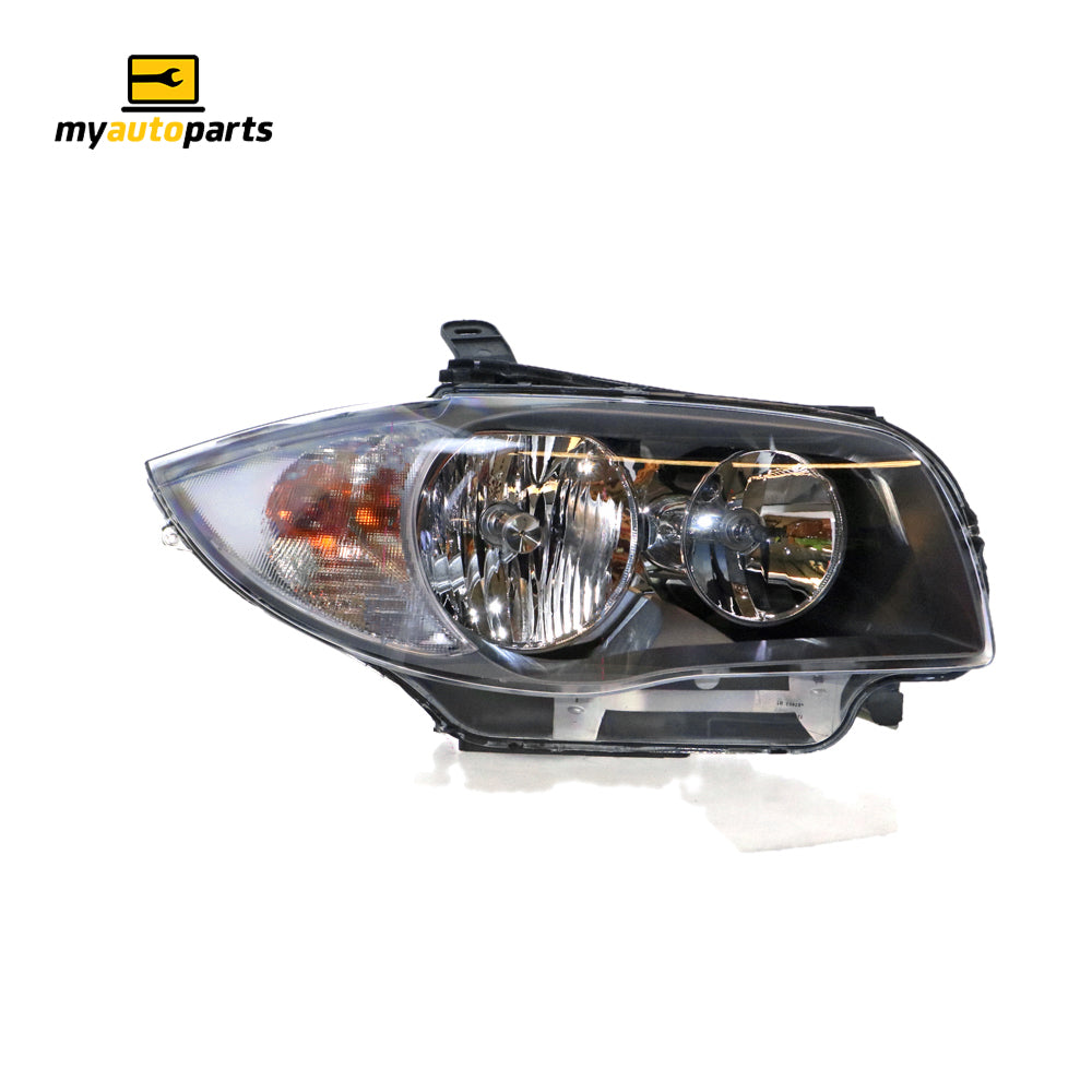APG All Crash Halogen Black Head Lamp Drivers Side OES  suits BMW 1 Series 2007 to 2009 EGA-21031RHP