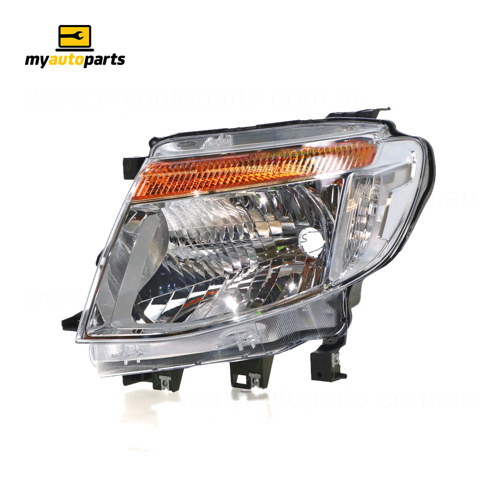 APG All Crash Chrome Head Lamp Passenger Side OEM Suits Ford Ranger Wildtrak PX 2011 to 2015 FCH-21031LHG