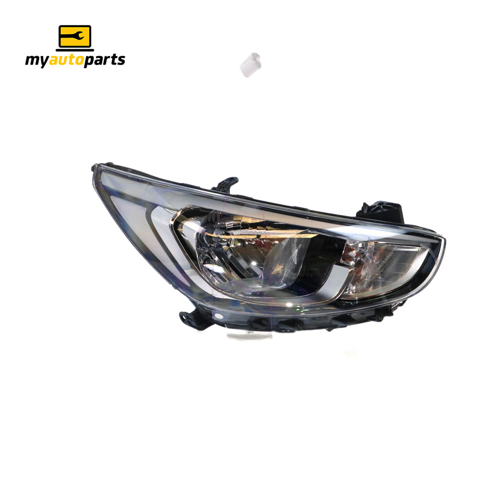 APG All Crash Halogen Head Lamp Drivers Side OEM Suits Hyundai Accent RB 2017 to 2019 HAD-21033RHG