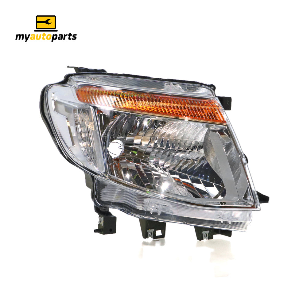 APG All Crash Chrome Head Lamp Drivers Side OEM Suits Ford Ranger Wildtrak PX 2011 to 2015 FCH-21031RHG