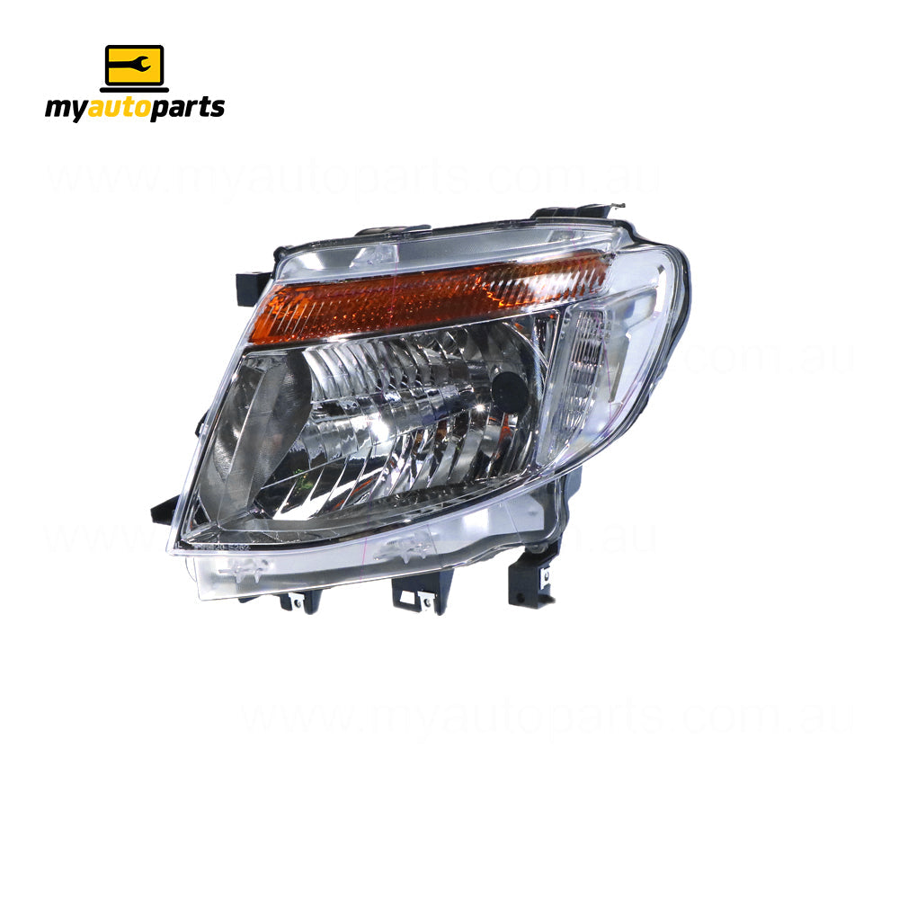 APG All Crash Chrome Head Lamp Passenger Side Certified Suits Ford Ranger Wildtrak PX 2011 to 2015 FCH-21031LHQ