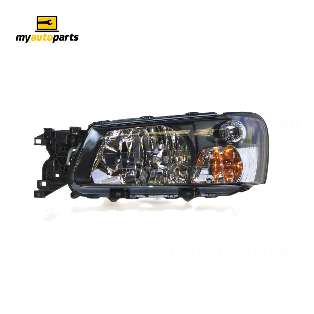 APG All Crash Black Head Lamp Passenger Side OEM suits Subaru Forester SG 2002 to 2005 UZE-21031LHG
