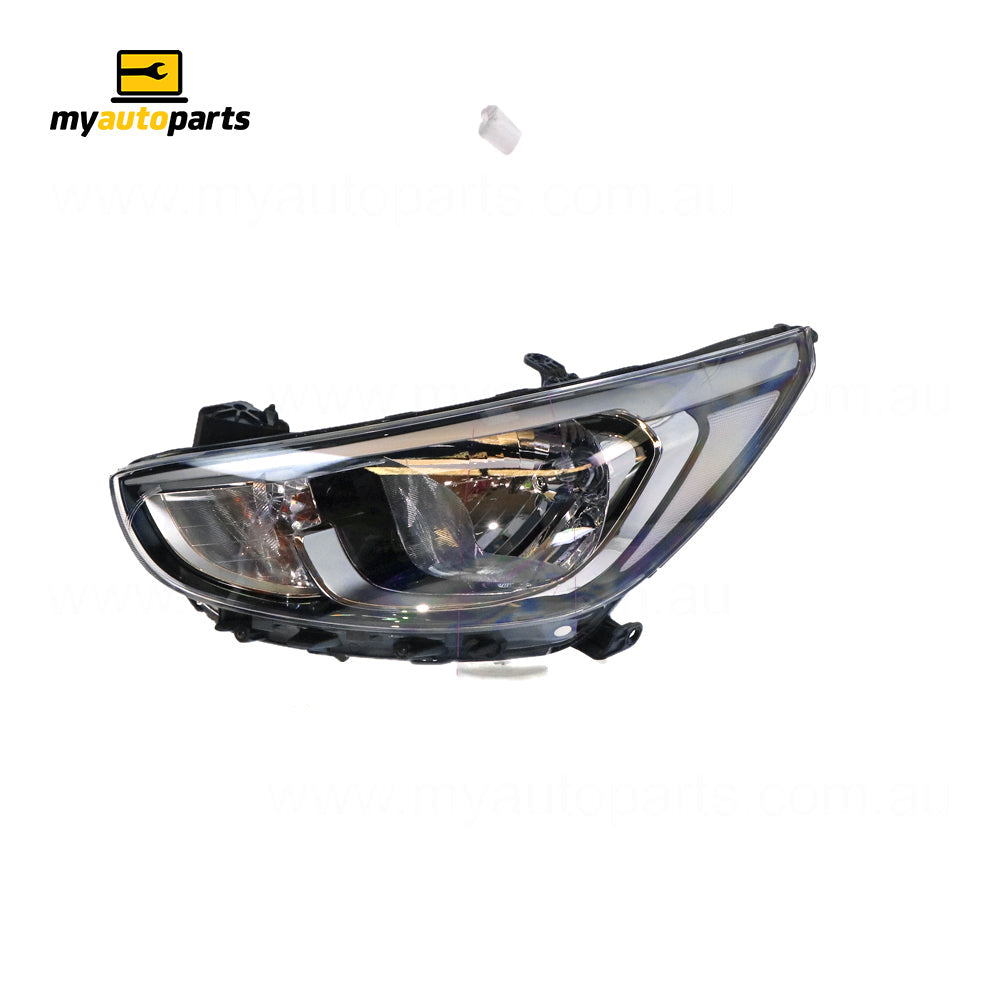 APG All Crash Halogen Head Lamp Passenger Side OEM Suits Hyundai Accent RB 2017 to 2019 HAD-21033LHG