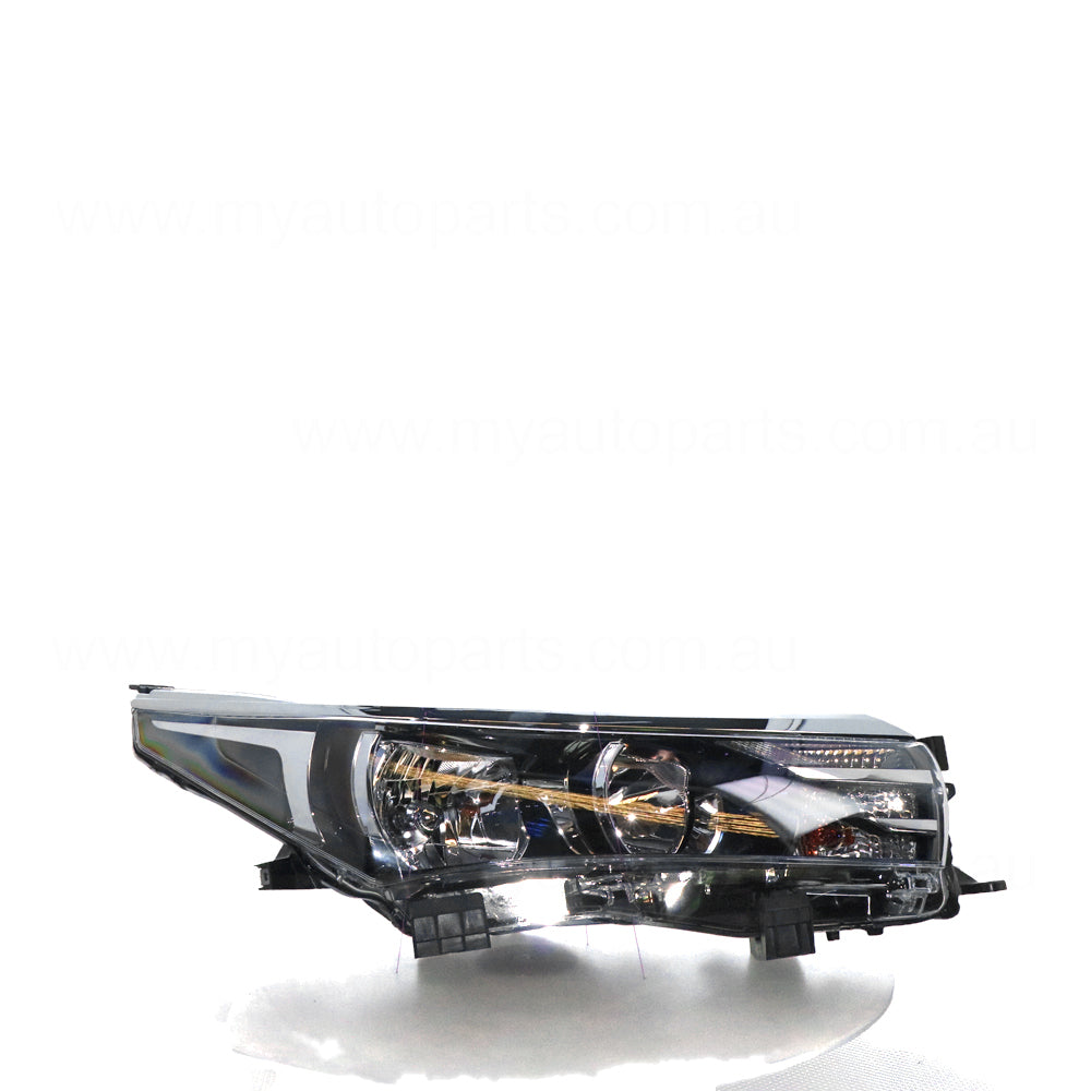 APG All Crash Halogen Head Lamp with Mould Drivers Side OEM Suits Toyota Corolla ZRE172R 2013 to 2016 TCQ-21034RHG