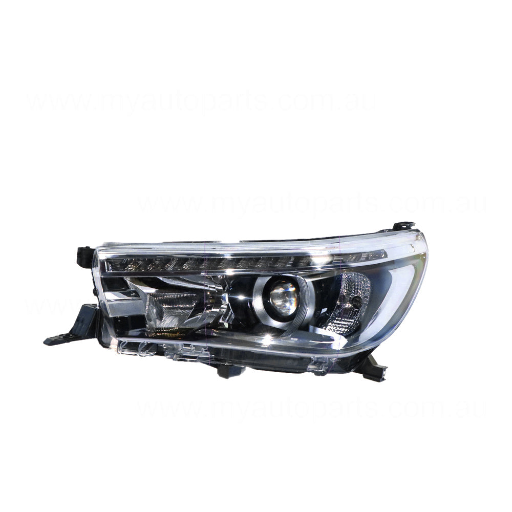 APG All Crash LED Head Lamp Passenger Side Certified suits Toyota Hilux 120 Series 7/2015 to 5/2020 TIO-21031LHQ