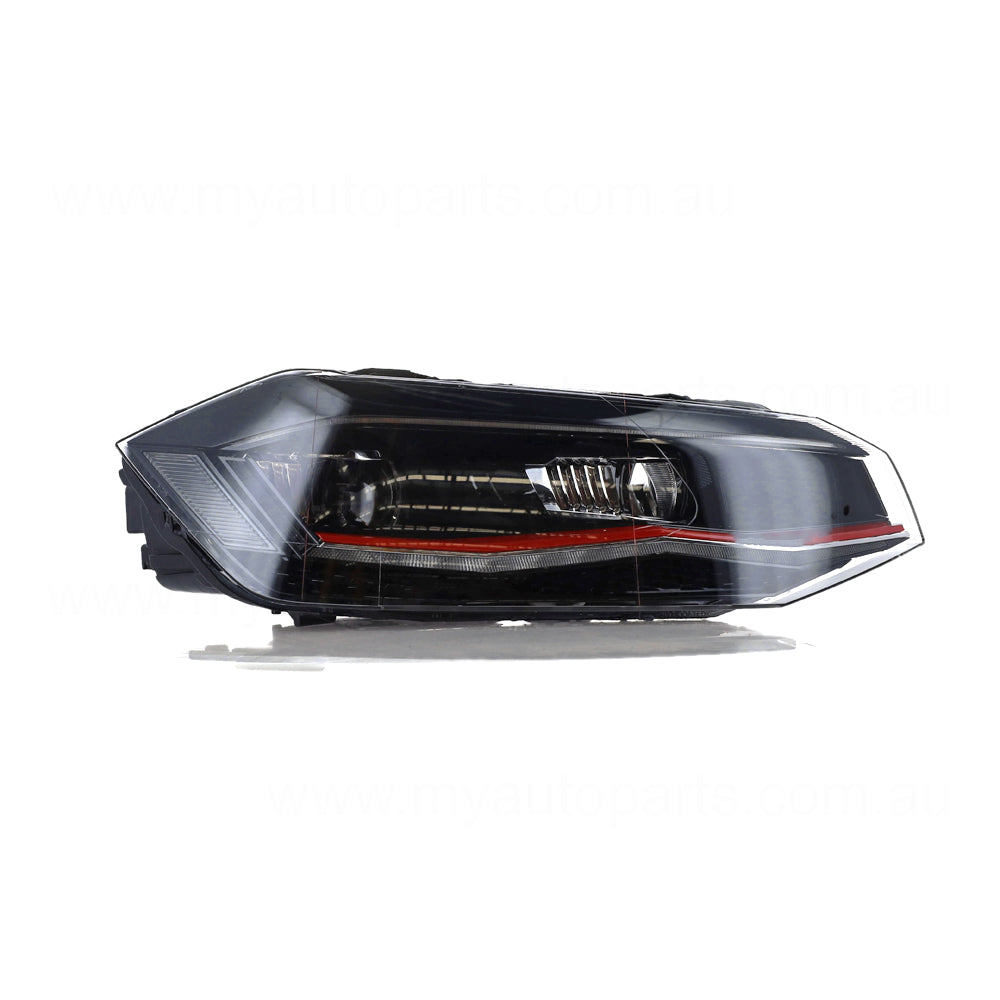 APG All Crash LED Head Lamp Drivers Side OEM Suits Volkswagen Polo AW 2018 to 2021 VOH-21031RHG