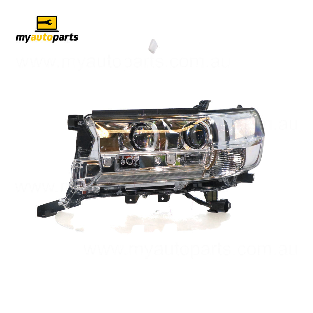 APG All Crash Bi-LED Head Lamp with Auto Levelling and DRL Passenger Side OEM suits Toyota Landcruiser 200 Series VX/Sahara 9/2015 On TLJ-21032LHG