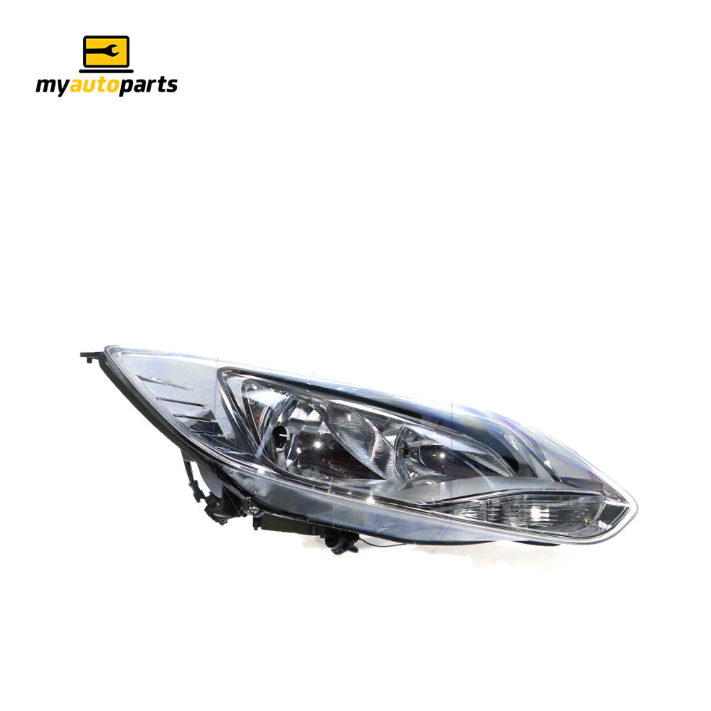 APG All Crash Chrome Head Lamp Drivers Side OEM Suits Ford Focus LW 2012 to 2015 FOD-21033RHG