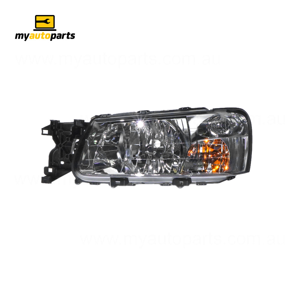 APG All Crash Chrome Head Lamp Passenger Side OEM suits Subaru Forester SG 2002 to 2005 UZE-21030LHG