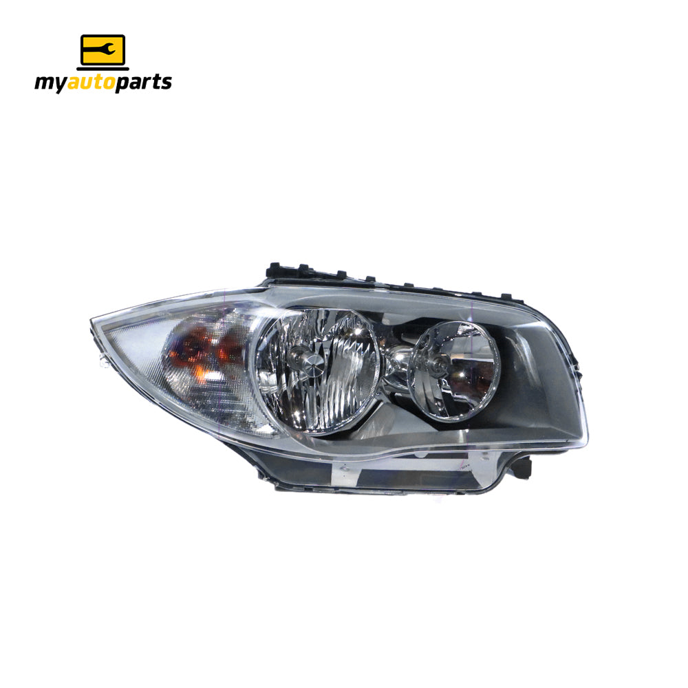 APG All Crash Halogen Silver Head Lamp Drivers Side OES Suits BMW 1 Series E87 2004 to 2007 EGA-21030RHP