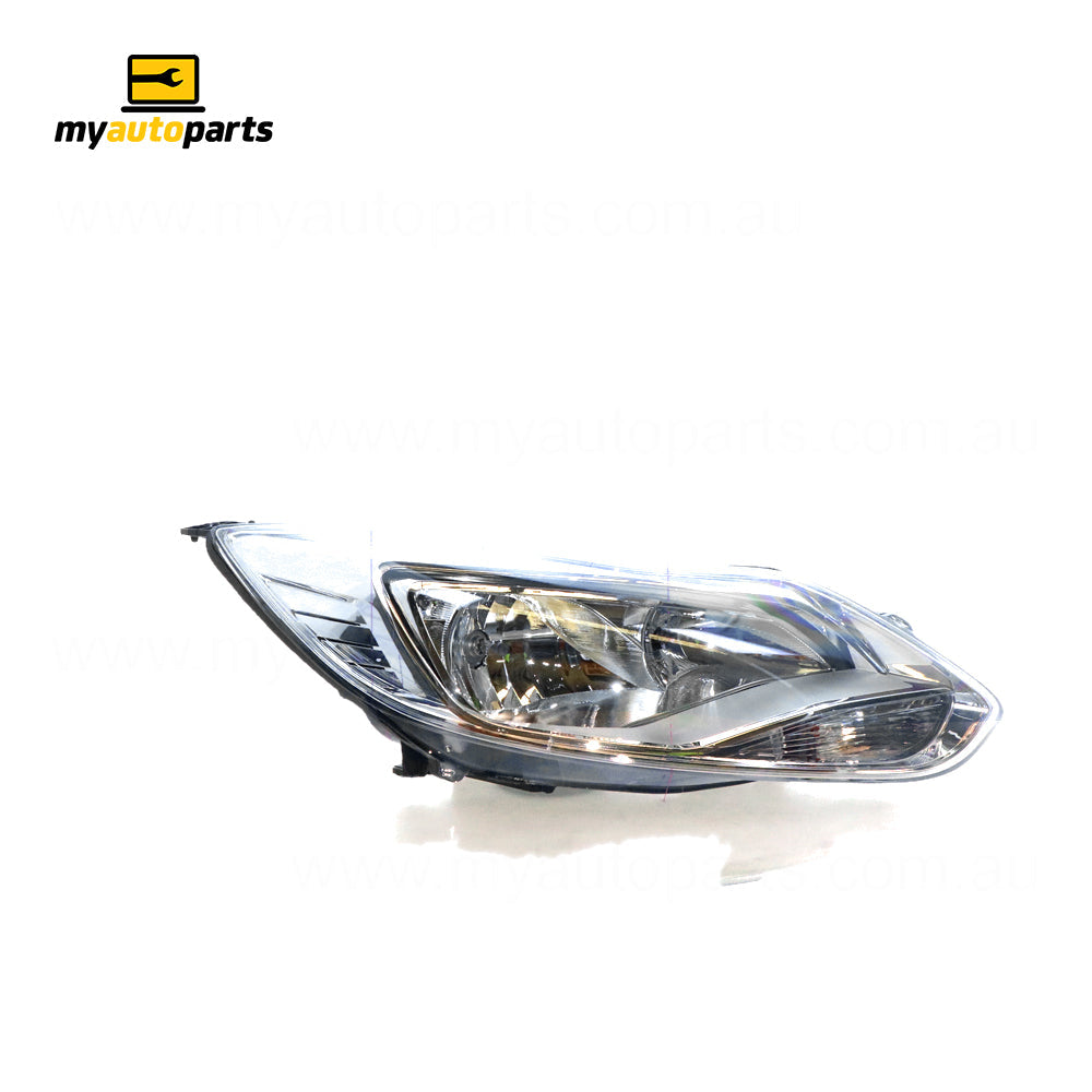 APG All Crash Chrome Head Lamp Drivers Side OEM Suits Ford Focus LW 2011 to 2012 FOD-21031RHG