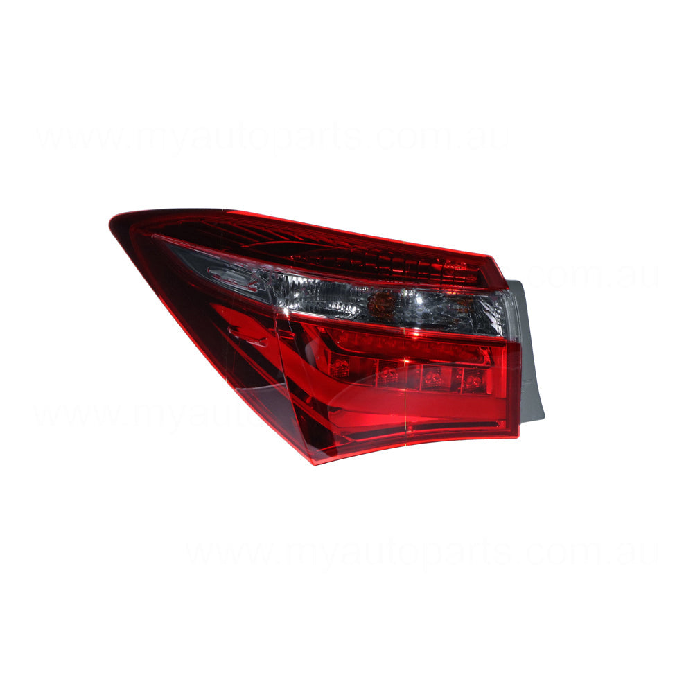 APG All Crash Red/Clear Tail Lamp Passenger Side OEM Suits Toyota Corolla ZRE172R 2013 to 2019 TCQ-21040LHG