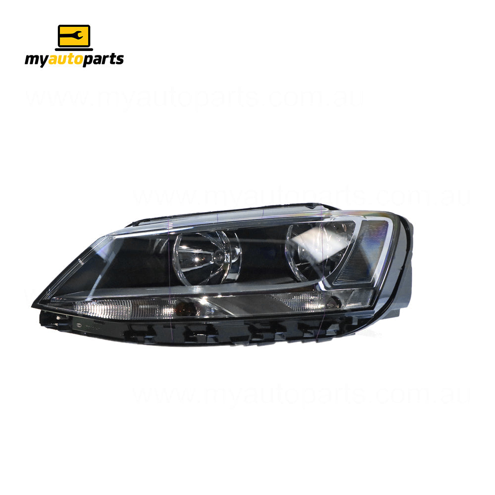 APG All Crash Halogen Manual Adjust Head Lamp Passenger Side OES Suits Volkswagen Jetta 1B 2011 to 2017 VJU-21030LHP