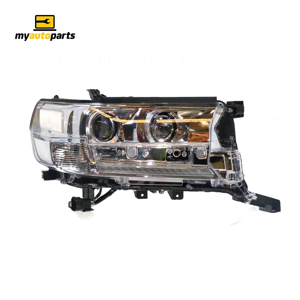 APG All Crash Bi-LED Head Lamp with Auto Levelling and DRL Driver Side OEM suits Toyota Landcruiser 200 Series VX/Sahara 9/2015 On TLJ-21032RHG