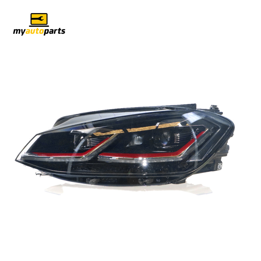 APG All Crash LED Head Lamp Passenger Side OEM Suits Volkswagen Golf GTi MK 7 2017 On VGJ-21032LHG