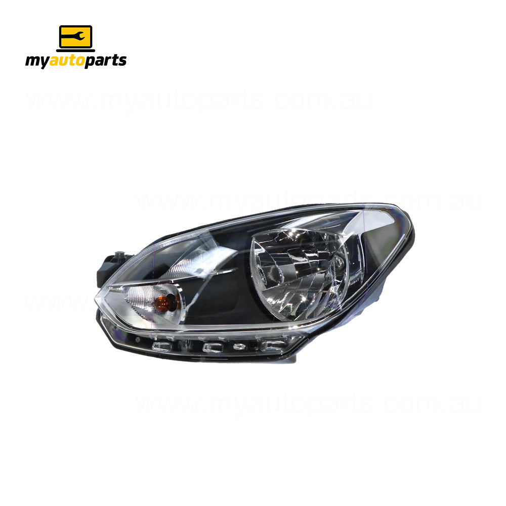 APG All Crash Halogen Electric Adjust Head Lamp Passenger Side OES Suits Volkswagen Up AA 2012 to 2014 VUA-21030LHP