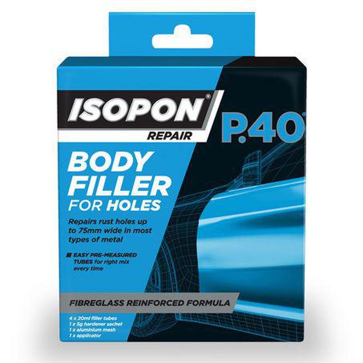 ISOPON Body Filler P40 Mini Repair Kit 167g P40/PBX
