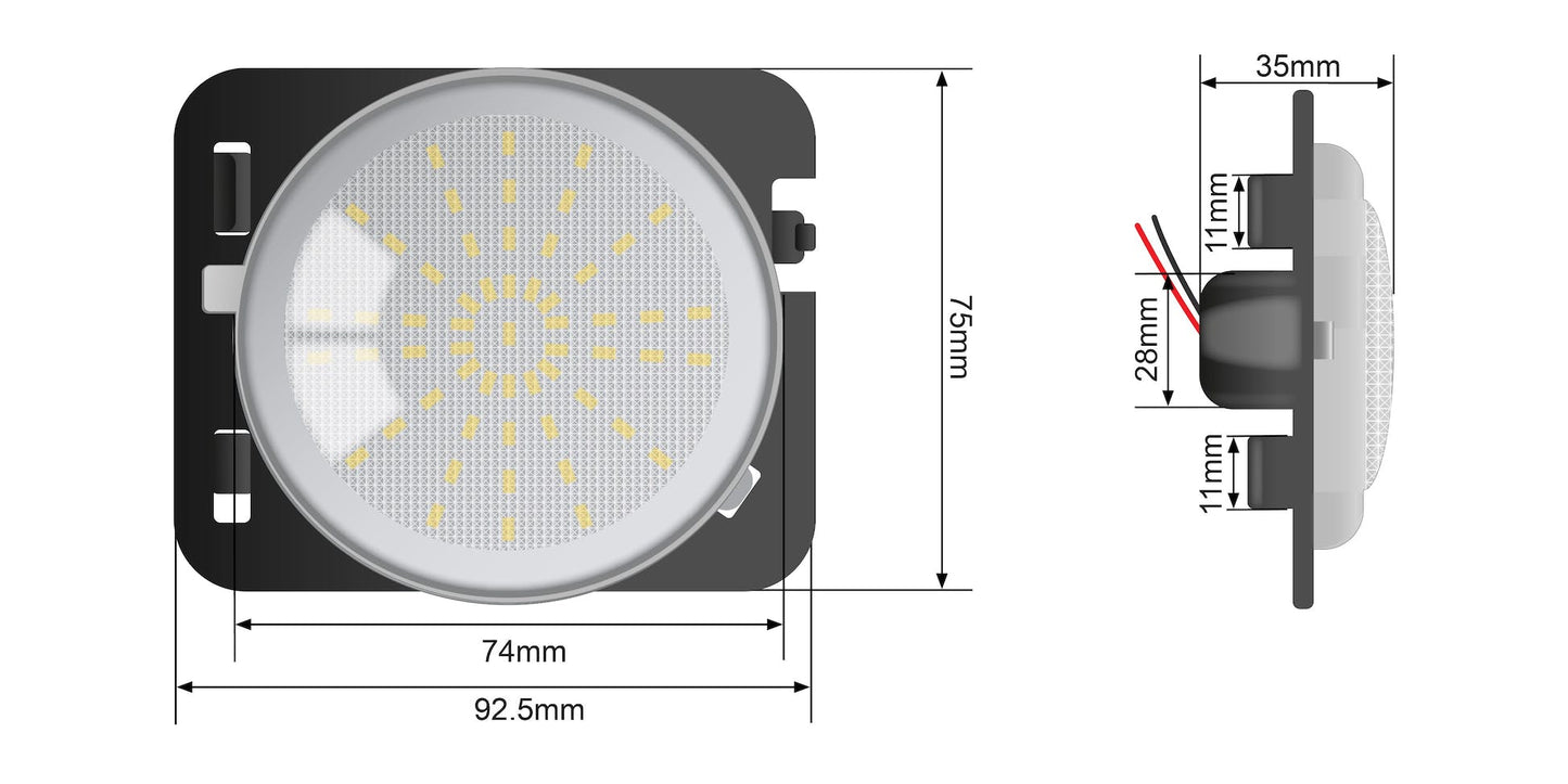 STEDI Dynamic LED Side Marker to Suit Jeep JK Wrangler LEDCONVJEEPJKSM