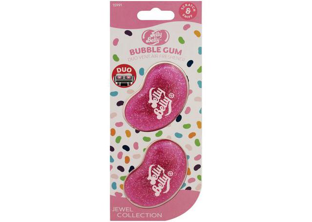 Jelly Belly Jewel Duo Vent Bubble Gum Car Air Freshener E303519300