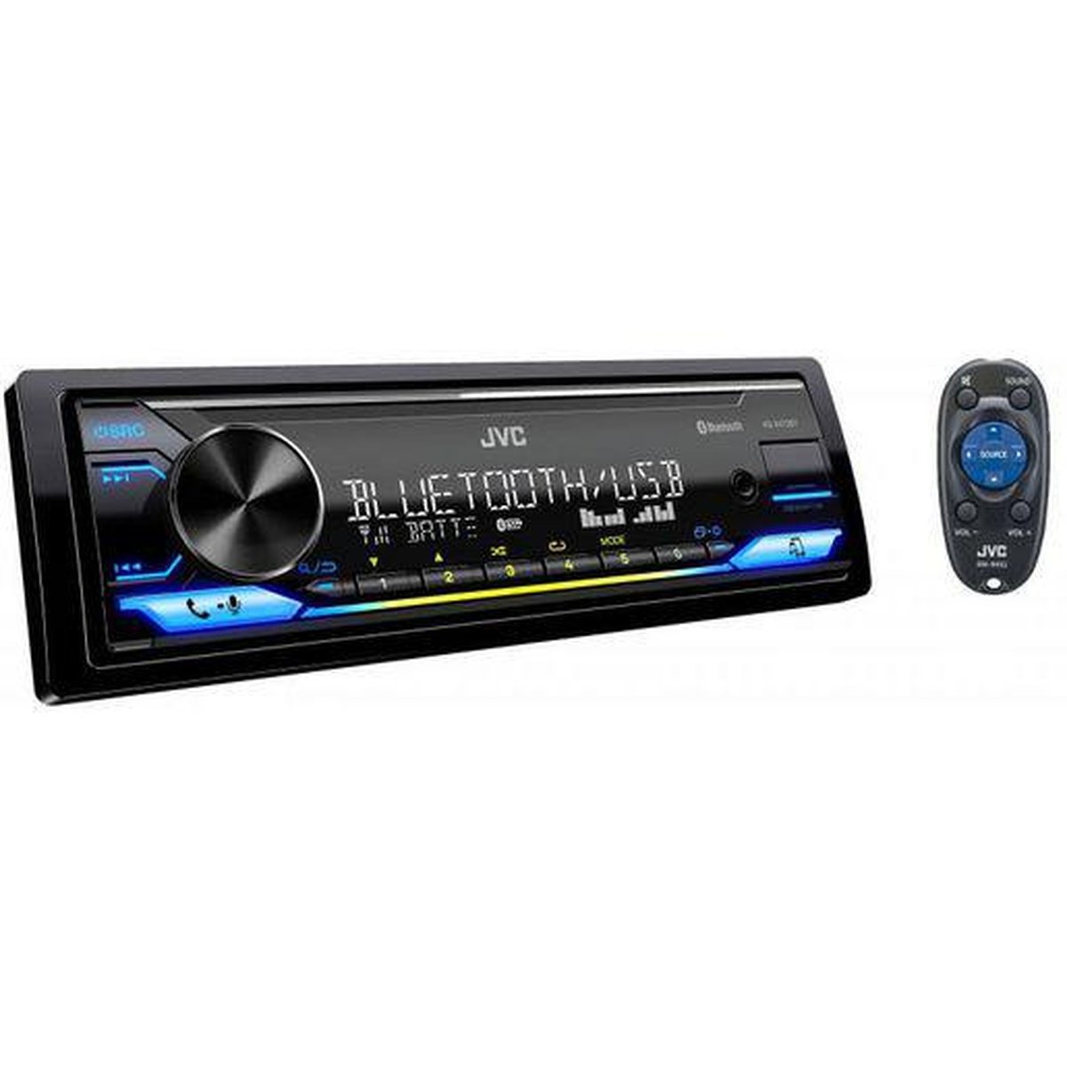 JVC 1-DIN iPhone/Android Media Receiver W/Bluetooth/USB/AUX KD-X472BT