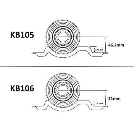 Kelpro Center Bearing KB105 fits Holden Commodore VX VU VY VZ