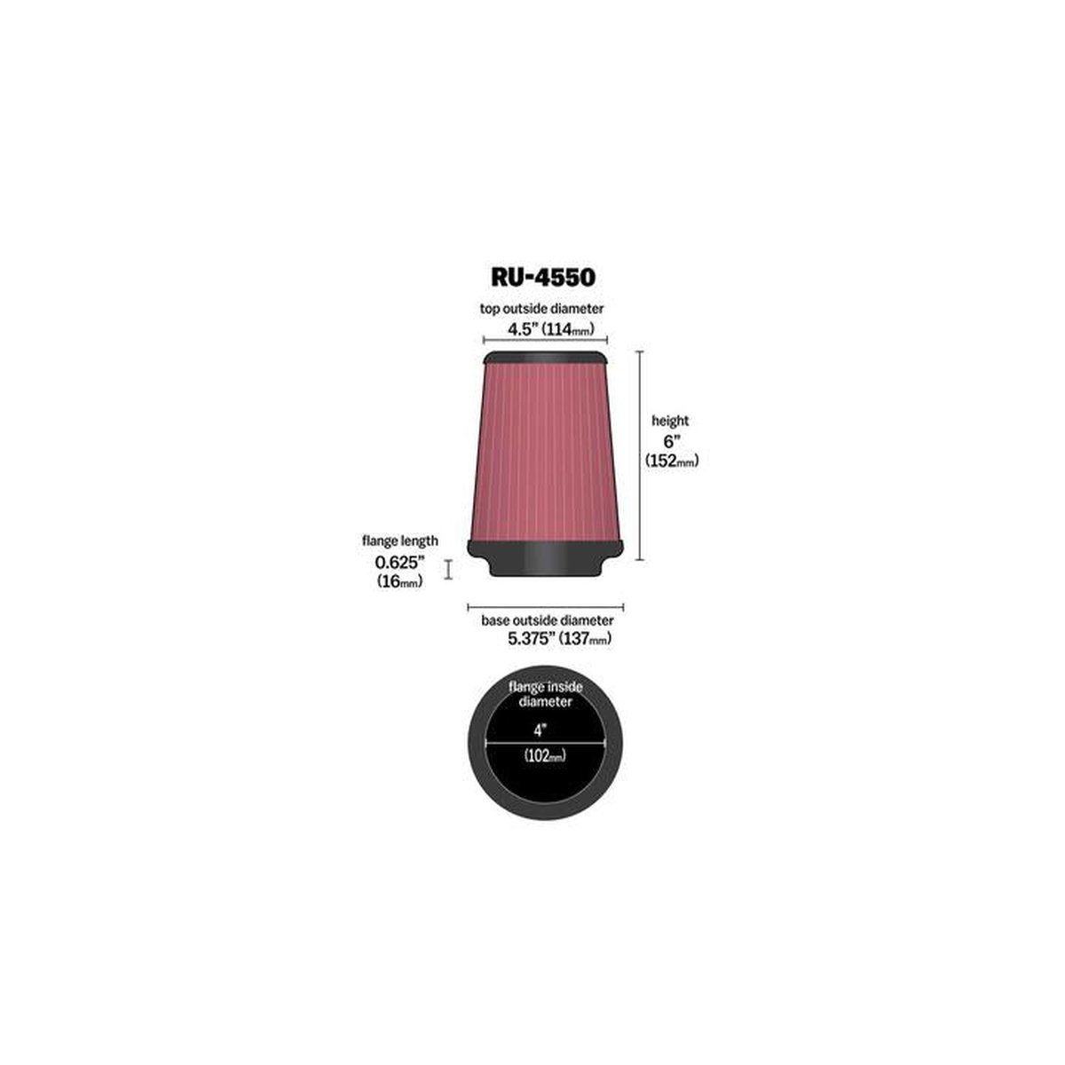 K&N Universal Air Filter RU-4550