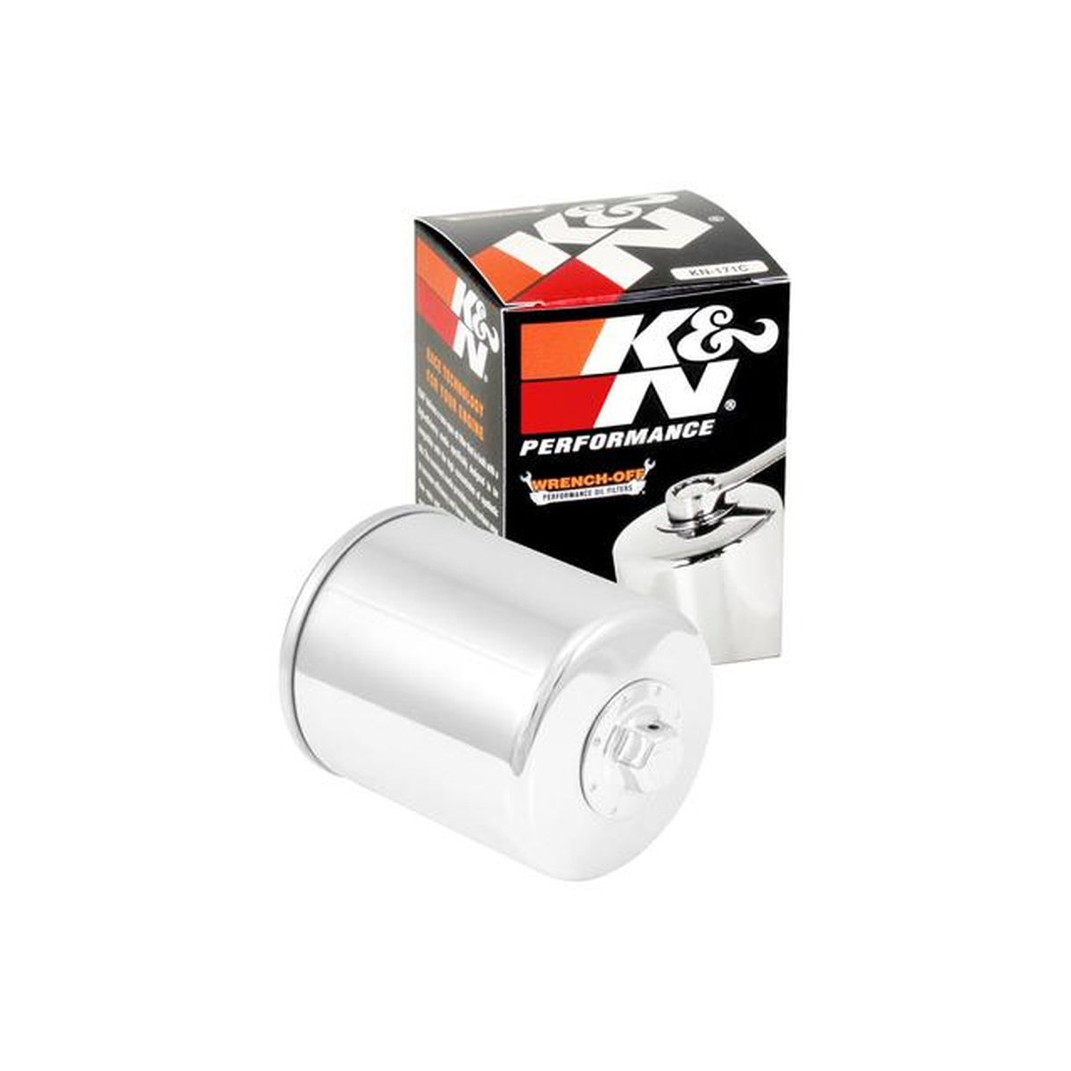 K&N Motorcycle Oil Filter Fits Harley Evo (Short) Chrome - KN-171C