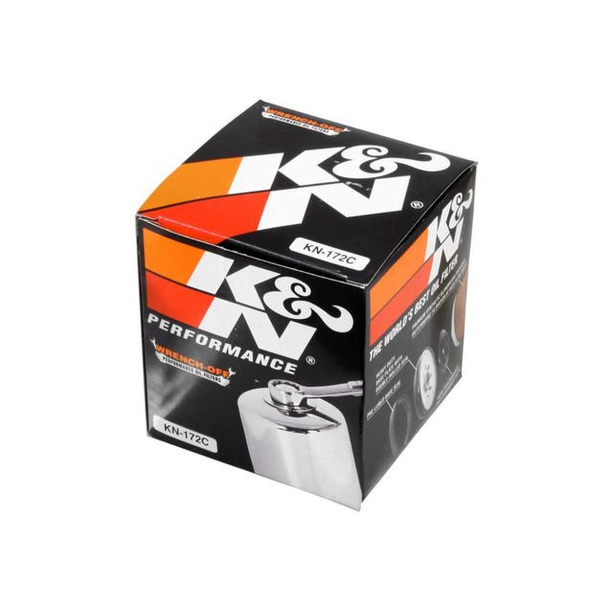 K&N Motorcycle Oil Filter Fits Harley (Extra Short) Chrome - KN-172C