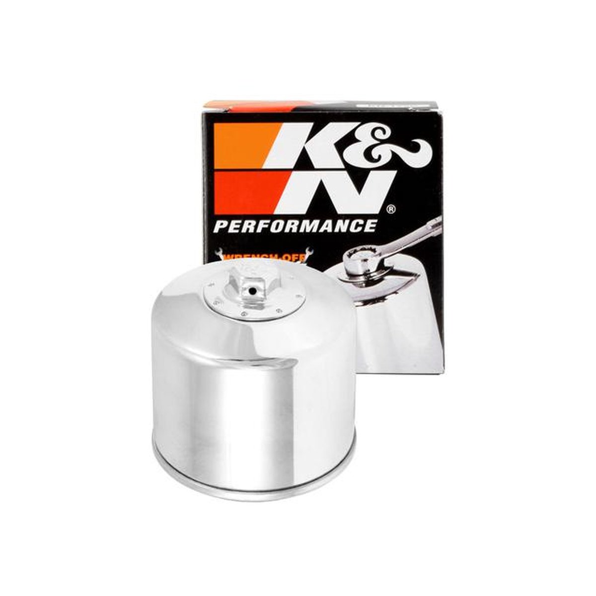 K&N Motorcycle Oil Filter Fits Harley (Extra Short) Chrome - KN-172C