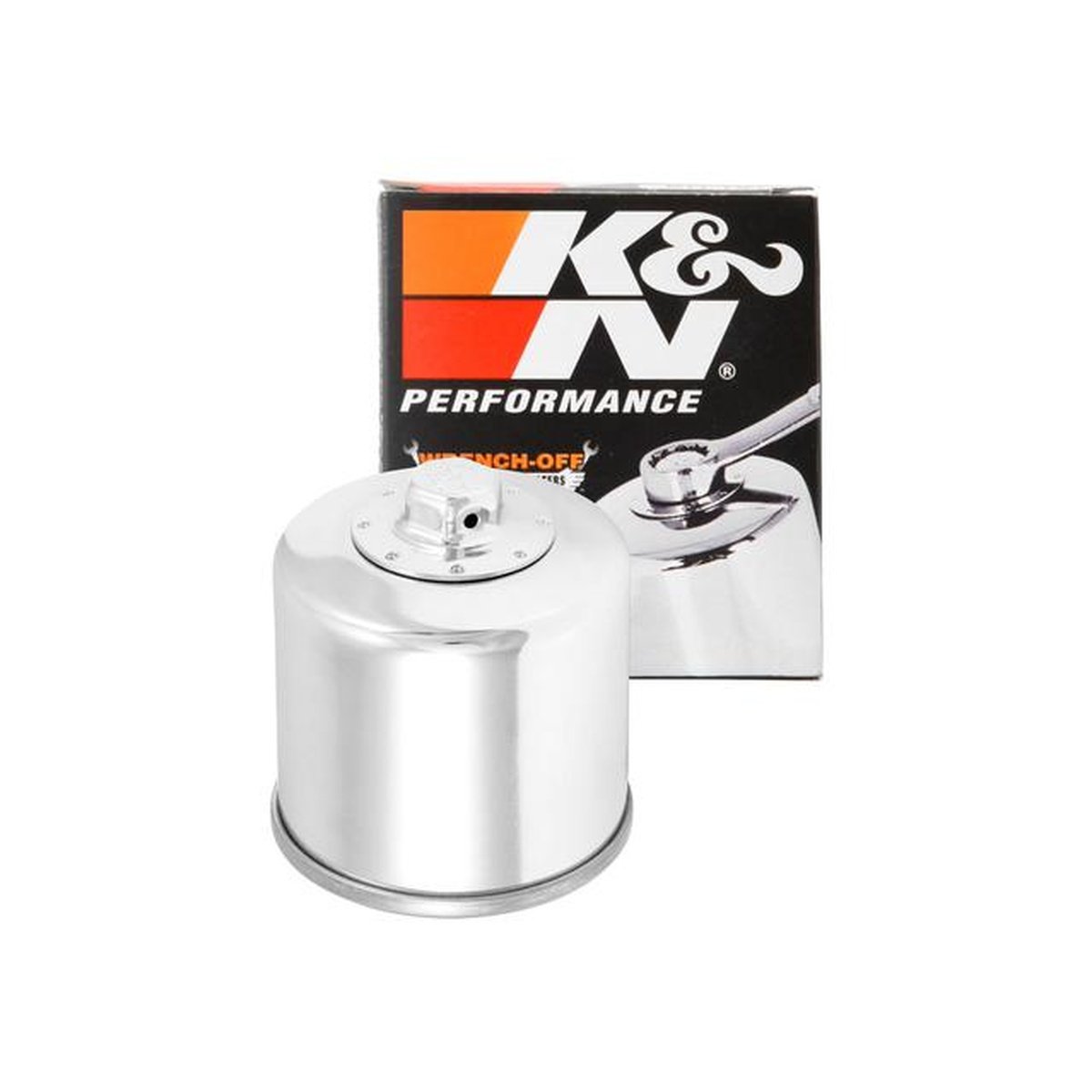 K&N Motorcycle Oil Filter Fits Honda VTX & GL 1800, VTR1000 Chrome - KN-204C
