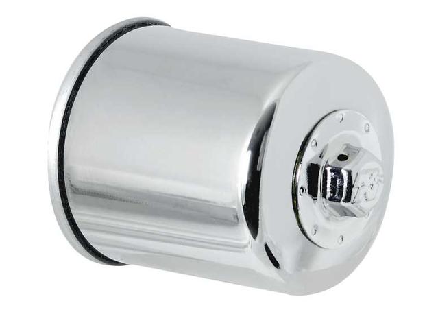 K&N Motorcycle Oil Filter Fits Honda, Kawasaki, Yamaha Chrome - KN-303C