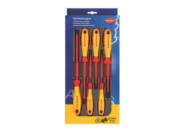 KNIPEX 1000V Slim Screwdriver Set 6Pc 002012V02