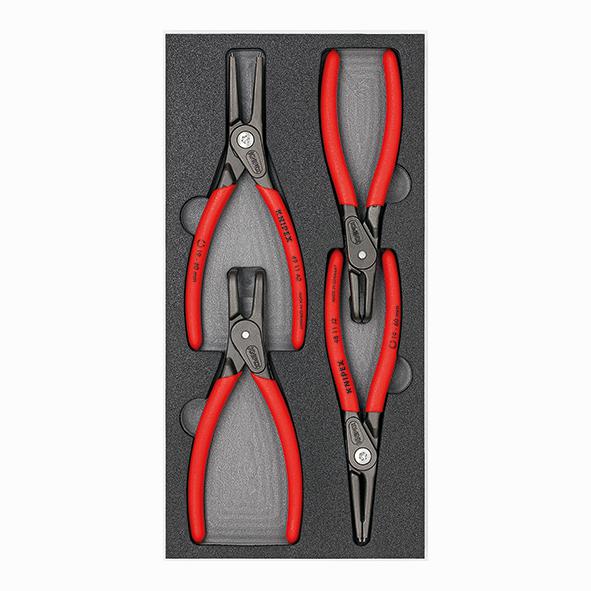KNIPEX Precison Circlip Pliers Foam Tray 4Pc 002001V09