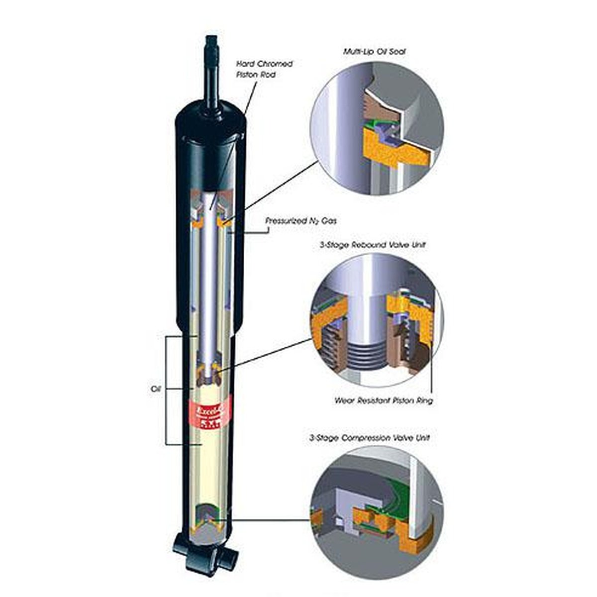 KYB Excel-G Shock Absorber Rear LH 345019