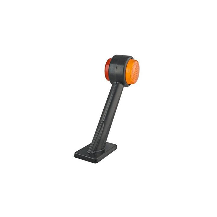 LED Autolamps Side Marker Stalk Lamp R/H Red/Amber Square 12-24V 1004R