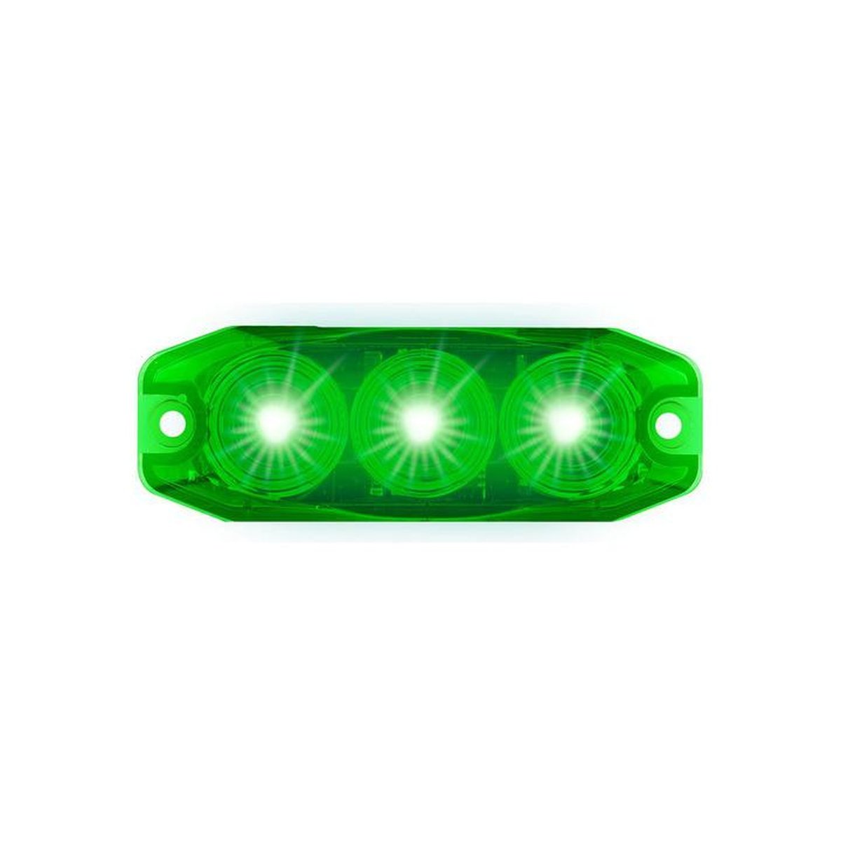 LED Autolamps Green Emergency Lamp SAE J595 Class 1 89mm with Tape Fitting 120033GM