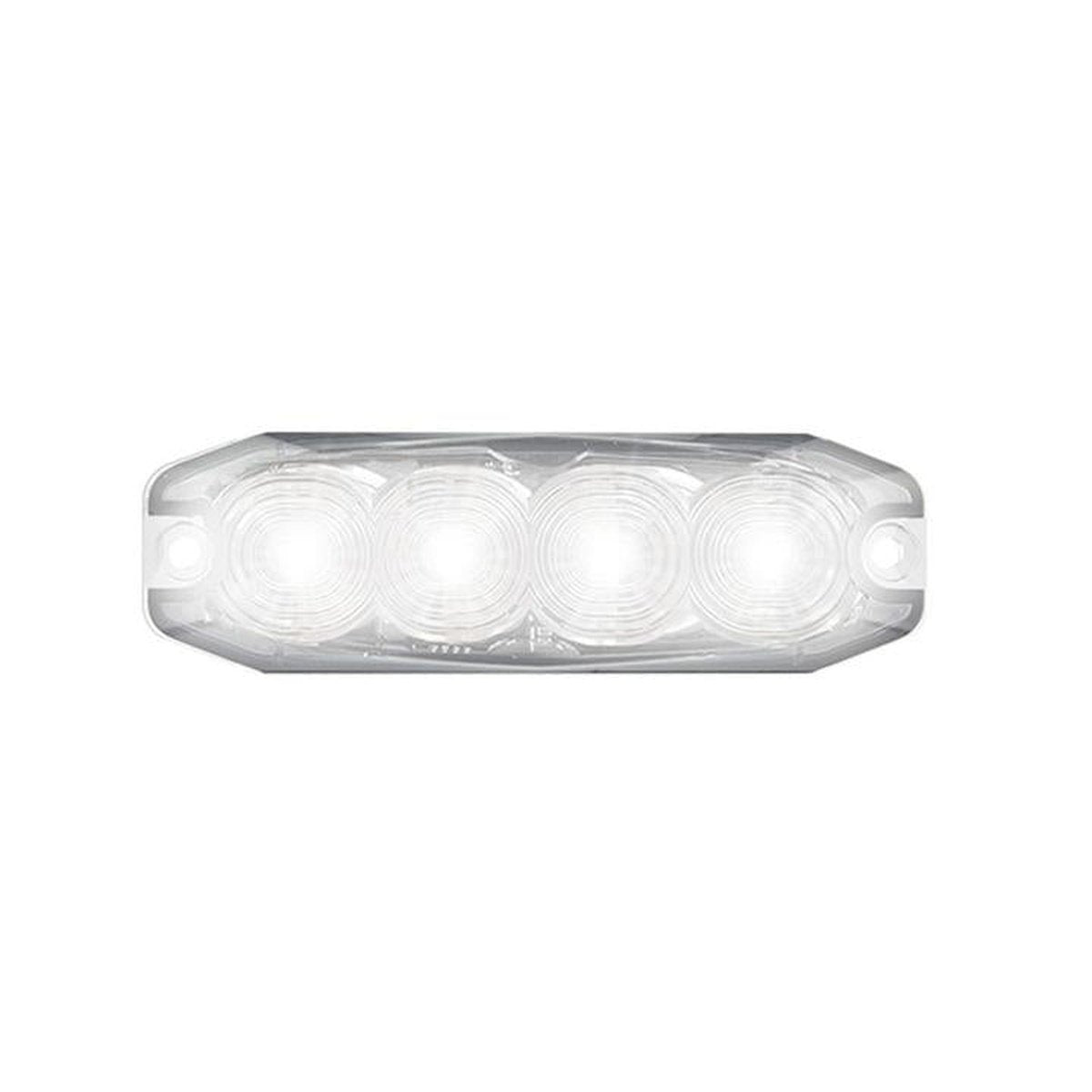 LED Autolamps White Emergency Lamp SAE J595 Class 1 98mm  with Tape Fitting 120034WM