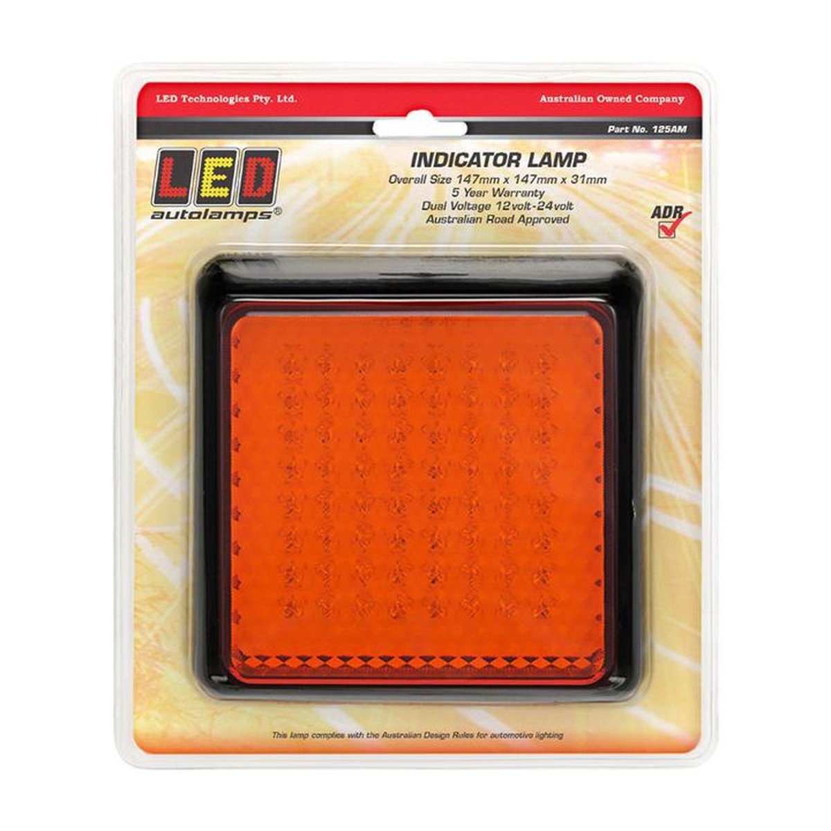 LED Autolamps Indicator Lamp 125mm 12-24V Twin Pack 125AM