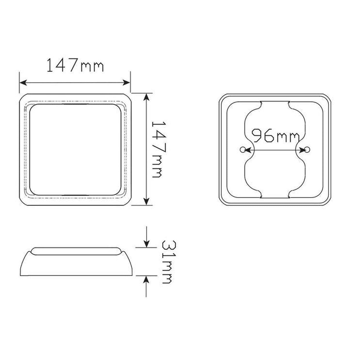 LED Autolamps Indicator Lamp 125mm 12-24V Twin Pack 125AM