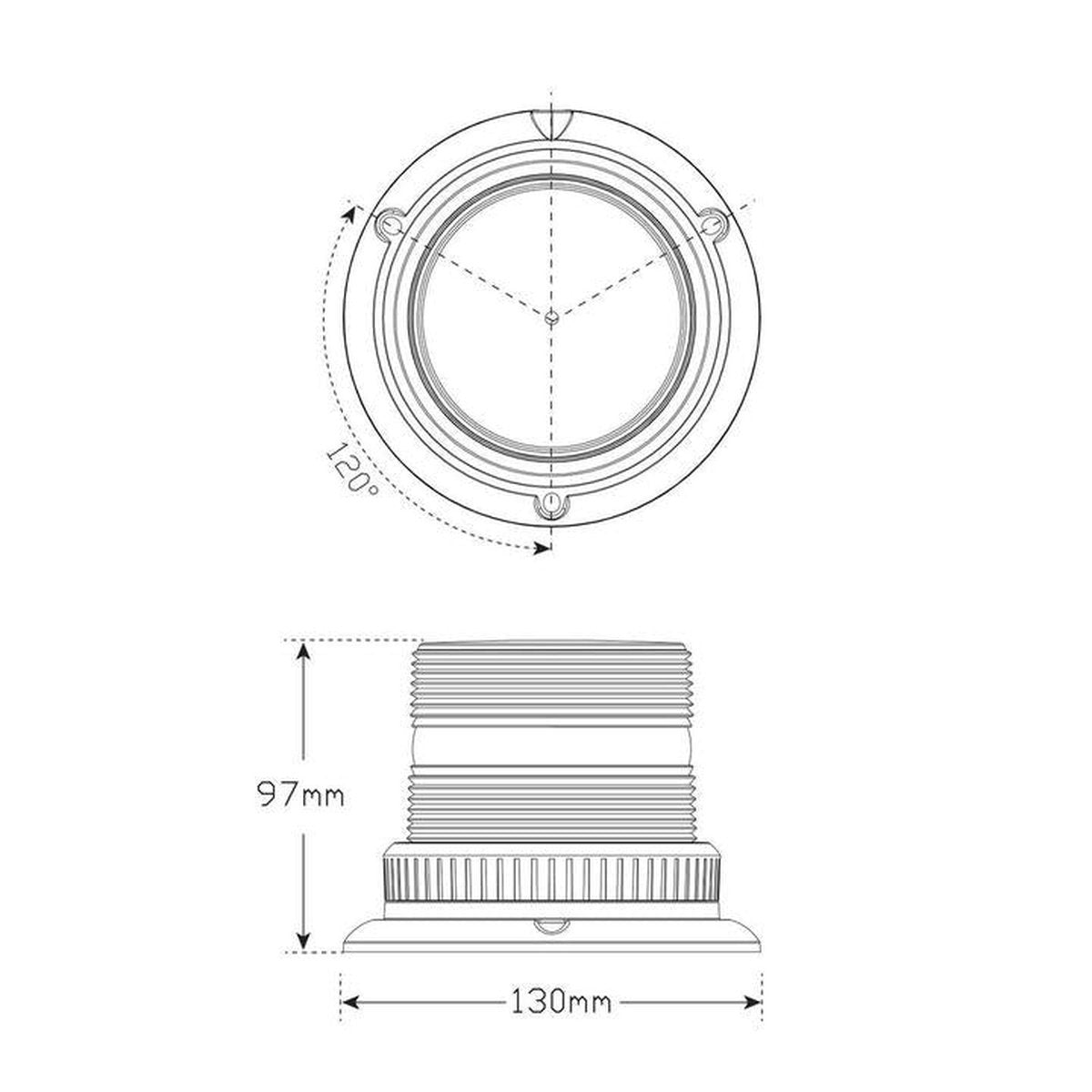 LED Autolamps Beacon Light LED Magenta IP67 11/30V 128MGM