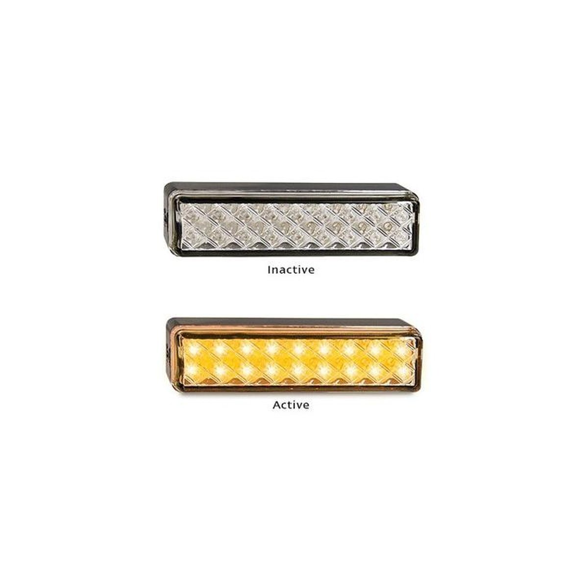 LED Autolamps Front Direction Indicator Lamp with with Black Base 24V 135CAT124
