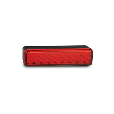 LED Autolamps Stop/Tail Lamp 8 Square LED Multi Volt w/Black Base 135RM