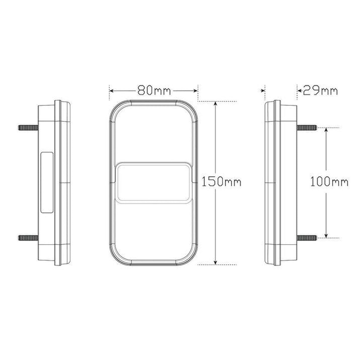 LED Autolamps Stop/Tail/Indicator/Reflector Light LED 4 Pin Plug 12V 149BAR4P