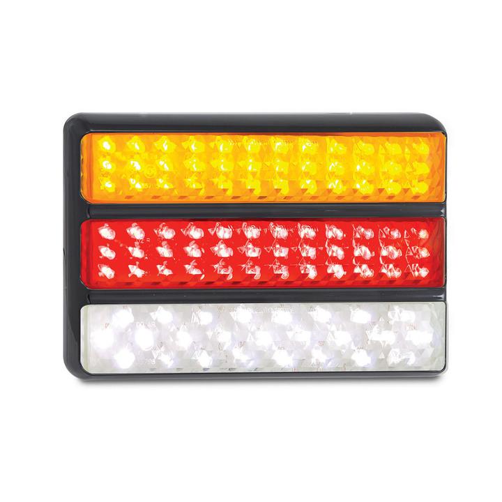 LED Autolamps Stop/Tail/Indicator/Reverse Light 97 LED 12-24V with Black Bracket 200BARWM